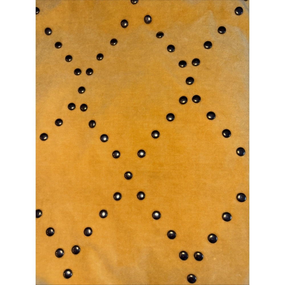 Pair‎ Of West Elm Lush Velvet Lumbar Pillow Cover Gold studs 12"x21" and 18x18